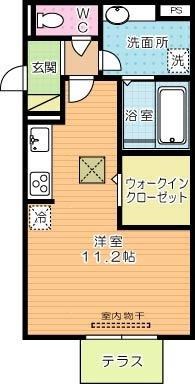 Lieu de repos（エルデルポ） 105号室 間取り