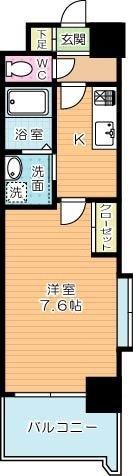 ロイヤルシーサイドテラス 1101号室 間取り