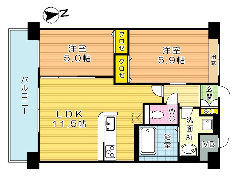 リオ　ラクーコ 806号室 間取り