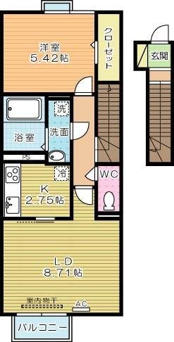 アカイユⅢ    207号室 間取り