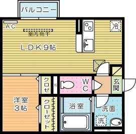 Ａｒｉｅｔｔａ東貫(アリエッタ東貫) 205号室 間取り
