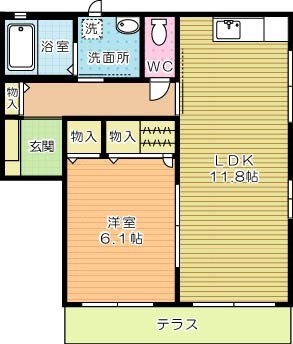 エクレールメゾン湯川 102号室 間取り