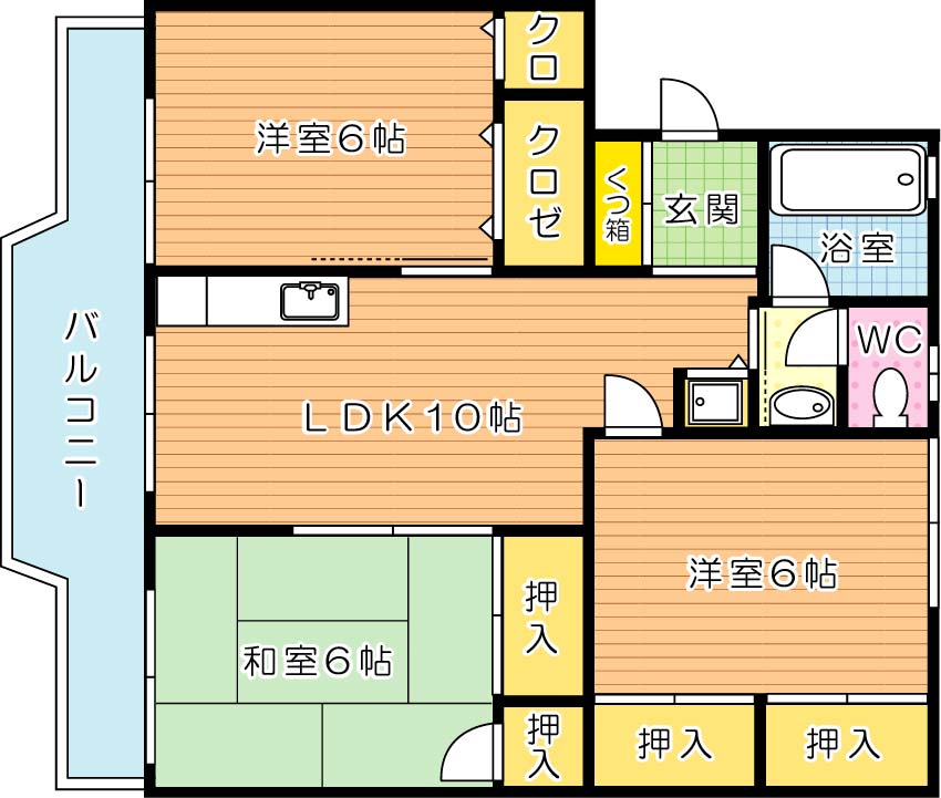 鳴水コーポラス 間取り図