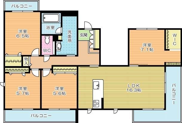 シャーメゾン新高田Ⅱ 間取り図