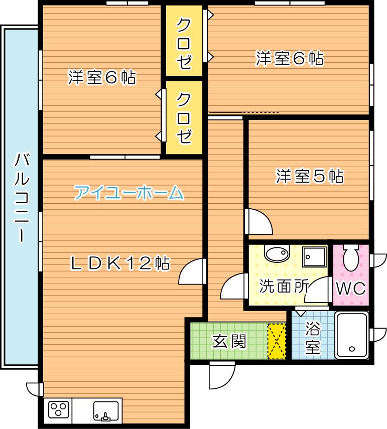 パールリバー浅川　D棟  202号室 間取り