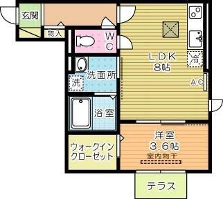 Polonia Matsubara Ａ棟 (ポロニア松原Ａ棟) 102号室 間取り