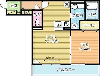 Polonia Matsubara Ａ棟 (ポロニア松原Ａ棟) 208号室 間取り