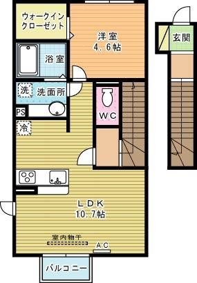 Ｆｏｒｅｓｔ　ｒｉｖｅｒ(フォレストリバー)    206号室 間取り