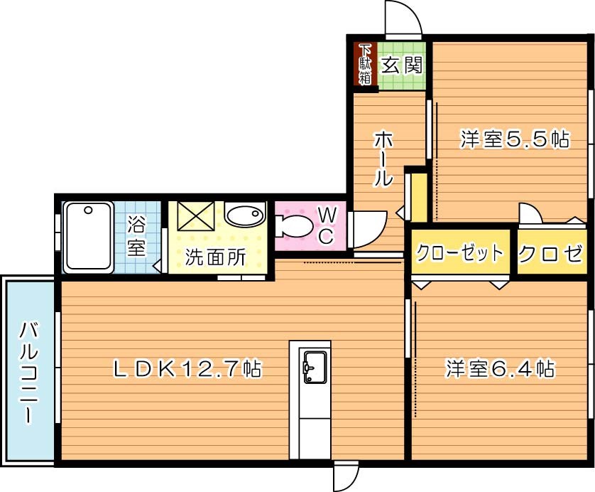 シャーメゾンかきつばた 間取り図