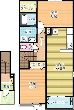 クレメント小倉南壱番館 205号室 間取り