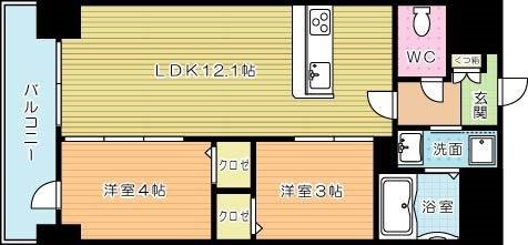 THE KYO ーザ・京ー   402号室 間取り