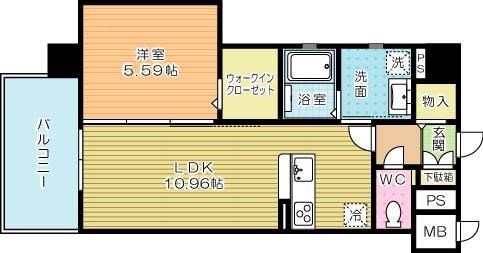 ＫＳＫ青葉コアプレイス 208号室 間取り