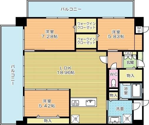 ＫＳＫ青葉コアプレイス 601号室 間取り