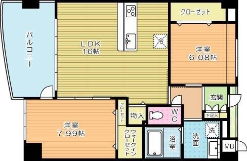 ＫＳＫ青葉コアプレイス 702号室 間取り