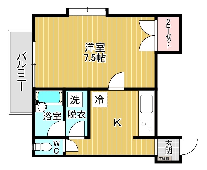 アリーバ小倉  202号室 間取り