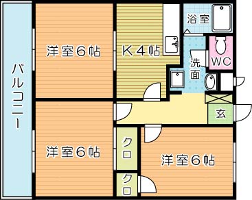 ヴェルヌーブ・ケイ 間取り図