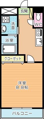 Unlieu・apaise(アンリウ・アペゼ） 202号室 間取り