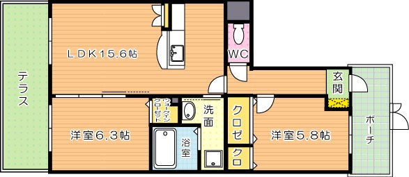 CLAIRひびきの一番館（クレールひびきの一番館） 間取り