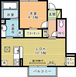 Ｇｒａｎｄ　Ｓｏｌｅｉｌ(グランドソレーユ)　B棟  間取り図