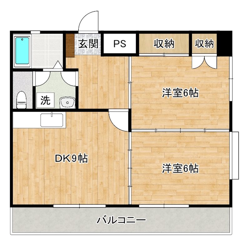 フォーサイトフォワイエ片野Ｒ 602号室 間取り