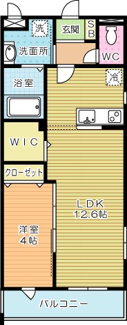ミーナ白銀  206号室 間取り