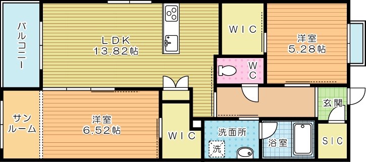 赤坂リプル 501号室 間取り