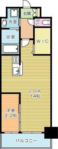 グランシャリオ三萩野 1208号室 間取り
