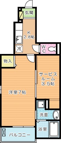 ラインハイム足立山Ａ 103号室 間取り