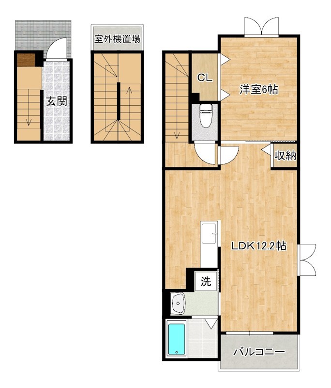Ｍ&rsquo;ｓ　ＳＱＵＡＲＥ　Ａ棟（エムズスクエア　Ａ棟） 301号室 間取り
