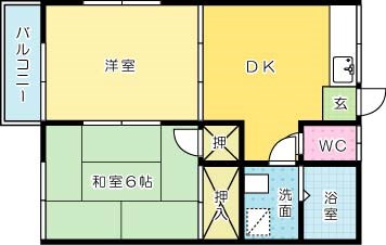 ハイツALEX 101号室 間取り