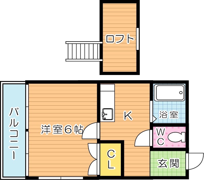 フロットハウス 205号室 間取り
