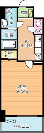 エヴァーグリーンQ 205号室 間取り