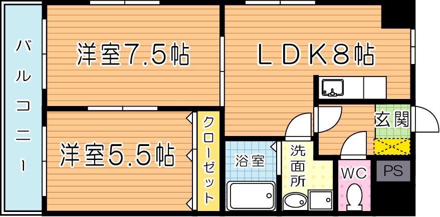 ロイヤルエレガンス 1401号室 間取り