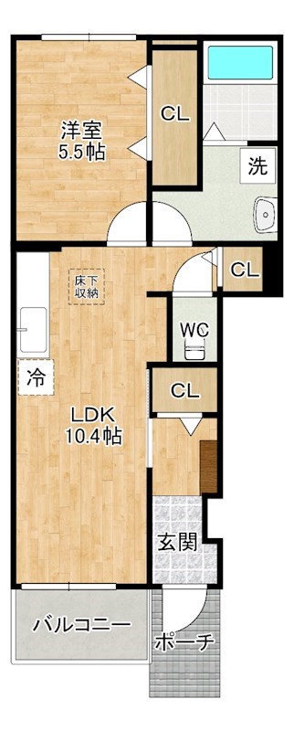 サンフォレスト 103号室 間取り