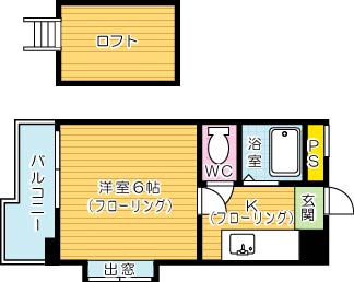 ヤンググレース小文字 307号室 間取り