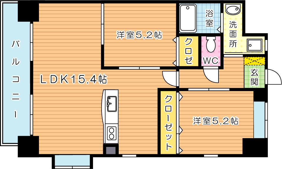 戸畑駅前銀座ビル 1001号室 間取り