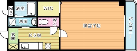 エルマーノ下到津 207号室 間取り