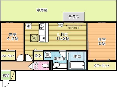 Ｌｅａｆｕｌｌ 103号室 間取り