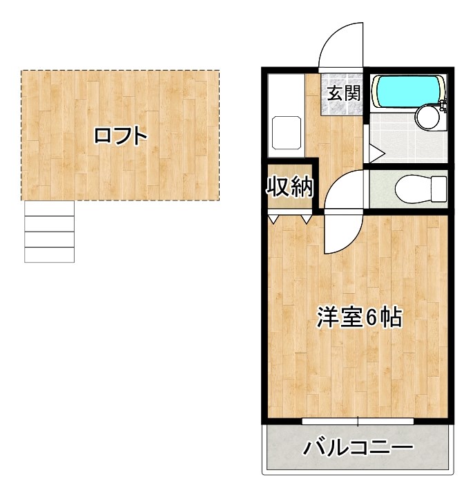 ＫＩＹＯＭＩＺＵⅢレジデンス 206号室 間取り