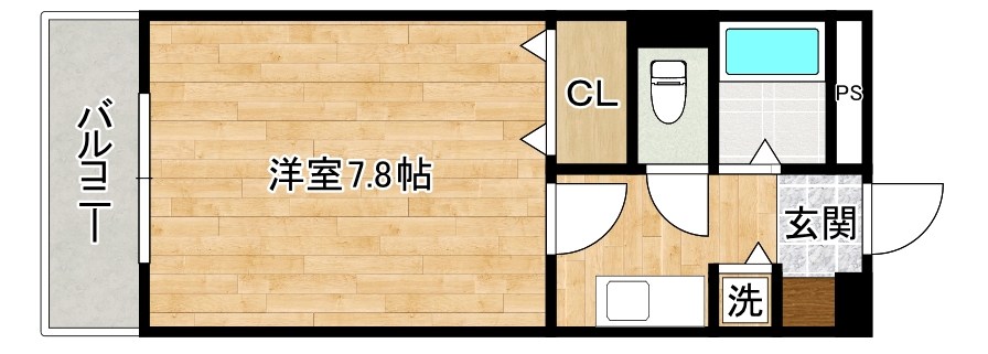 シャルム明石Ⅲ 205号室 間取り