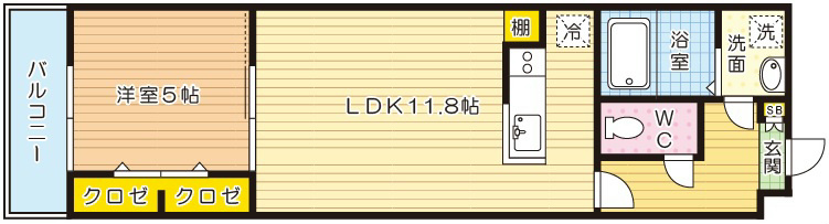 シャンテ・ベルジュ 202号室 間取り