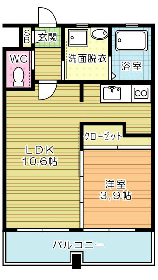 プラチナスタイル 402号室 間取り