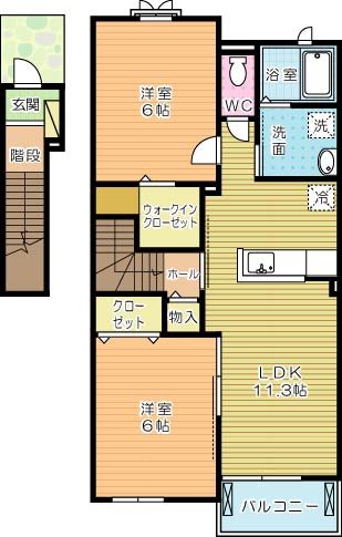 クレメント小倉南弐番館 202号室 間取り