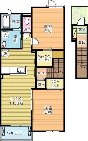 クレメント小倉南弐番館 205号室 間取り