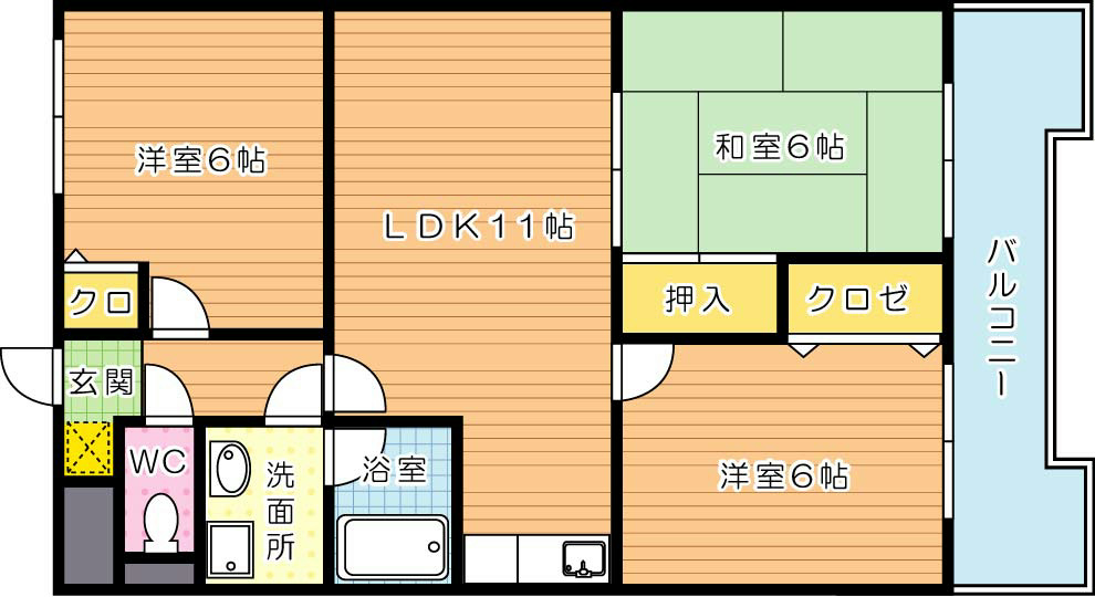 第４晴和ビル 702号室 間取り