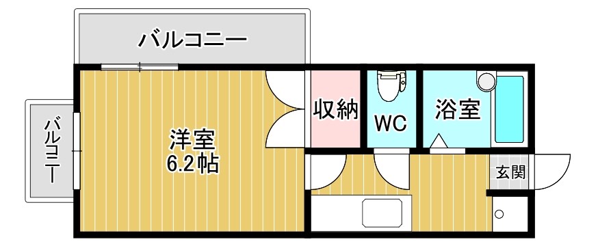 リファレンス北九大前 205号室 間取り