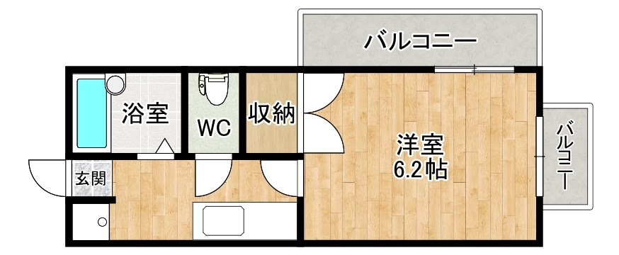 リファレンス北九大前 間取り図