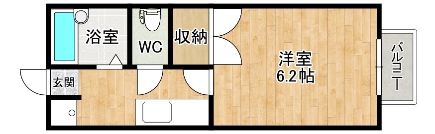 リファレンス北九大前 203号室 間取り