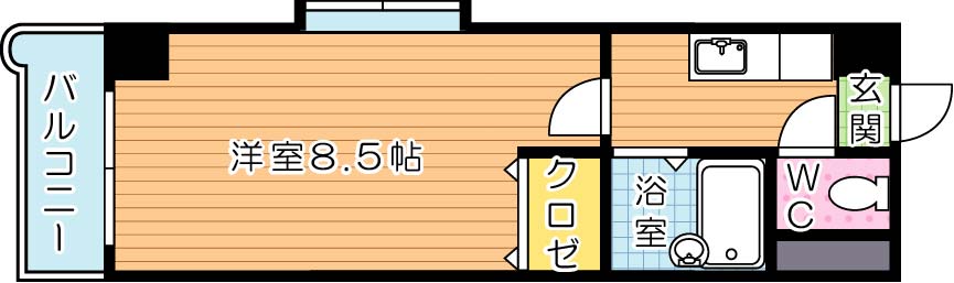 ギャラン筒井 607号室 間取り