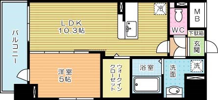 シエラ北方 704号室 間取り